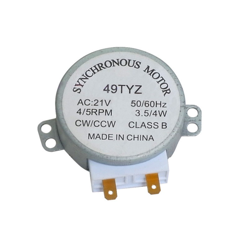 Мотор мікрохвильової печі 49TYZ 3,5/4W 4/5rpm АС21V (600MD66)