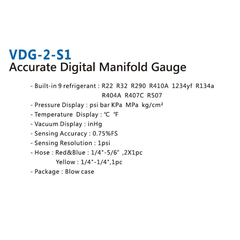 електронний колектор двовентельний VALUE VDG 2 S1 (R 22,32,290,410,1234,134,404,407,507) c шлангами електронний колектор двовентельний VALUE VDG 4 S1 (R 22,32,290,400,40